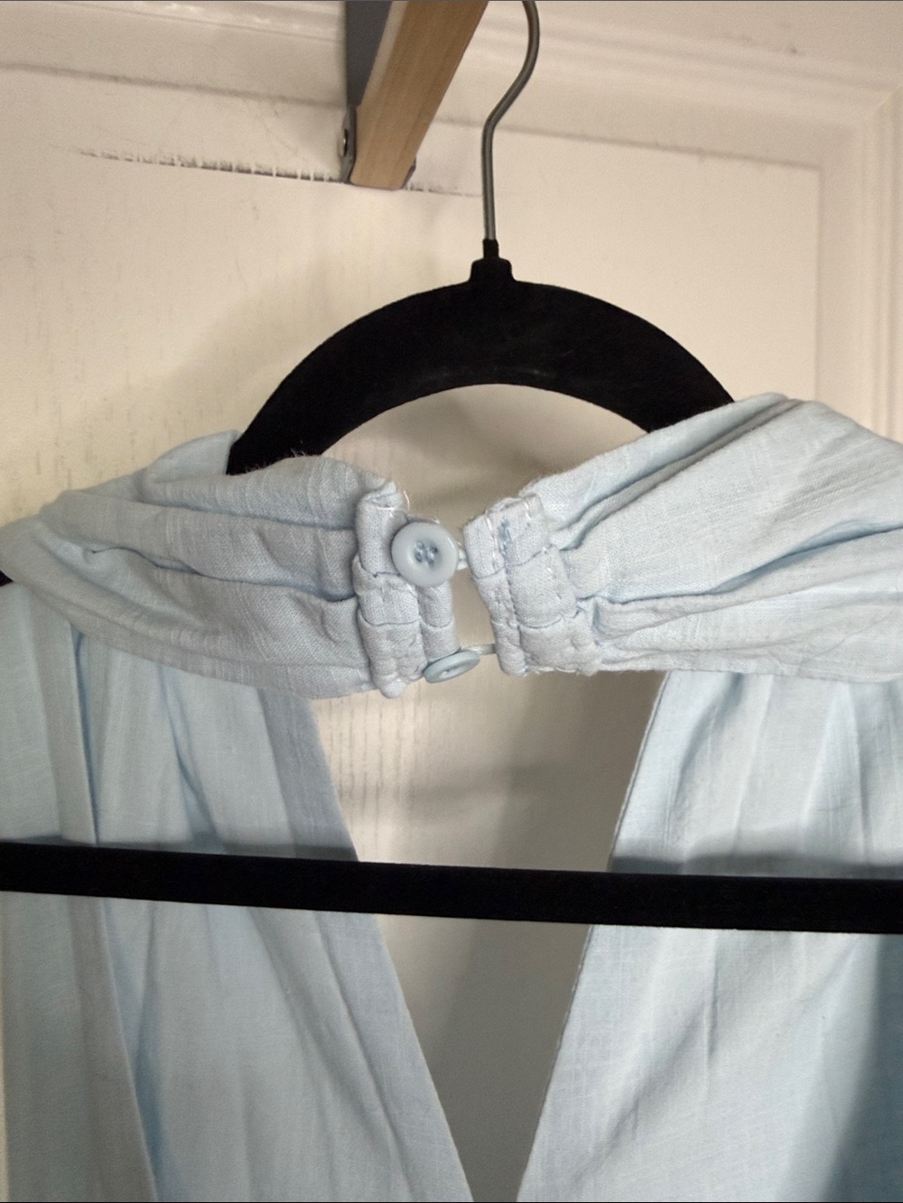 Petal & Pup 100% Cotton Light Blue V-Neck Sleeveless Maxi Dress - Picture 6 of 9